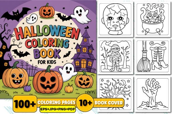 100 Halloween Coloring Book for Kids