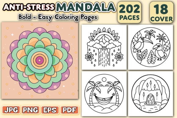 202 Anti-Stress Mandala Coloring Pages: A Creative Escape for All Ages