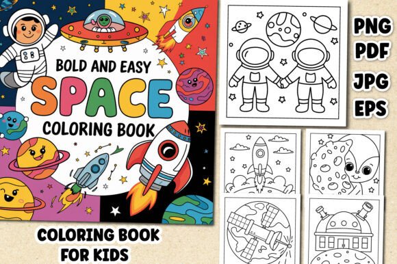 Bold and Easy Space Coloring Book Kids – A Gateway to Creative Exploration
