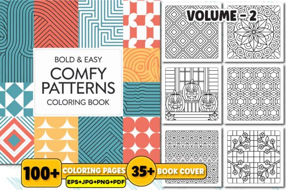 Bold Easy Comfy Patterns Coloring Book