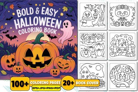 Bold Easy Cozy Halloween Coloring Book for Adults: A Spooky Season Escape
