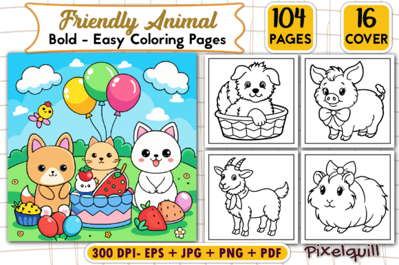 Bold Easy Friendly Animal Coloring Pages for Creative and Productive Workflows