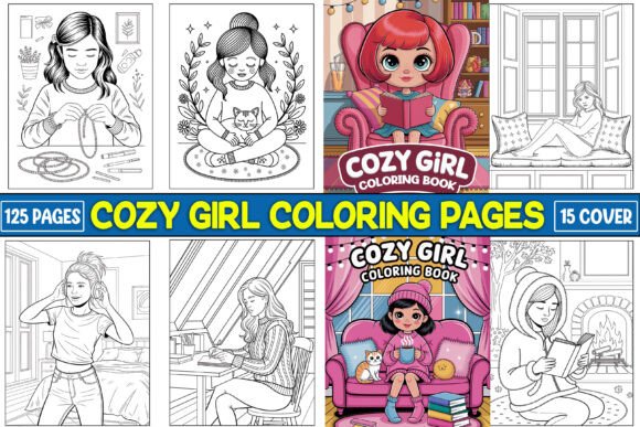 Cozy Girl Coloring Pages
