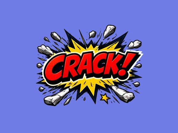 CRACK Comic Effect PNG