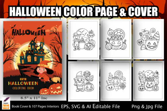 Cute Halloween Coloring Book Pages KDP for Creative Entrepreneurs and Publishers