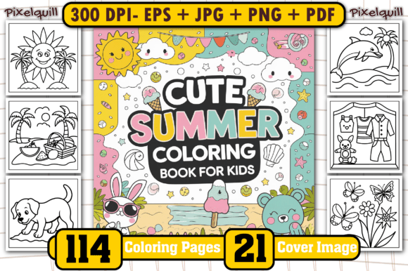 Cute Summer Coloring Pages for Kids