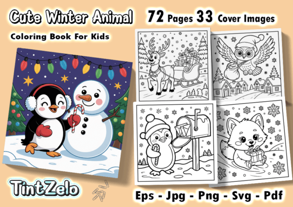 Cute Winter Animal Coloring Pages Kids: A Creative Holiday Resource for All Ages