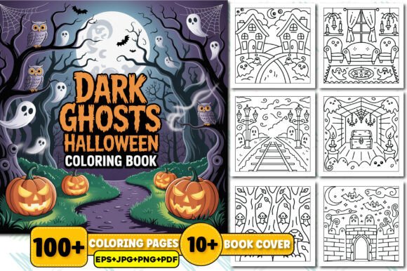Dark Ghosts Halloween Coloring Book: A Spooky Creative Escape for Adults and Entrepreneurs