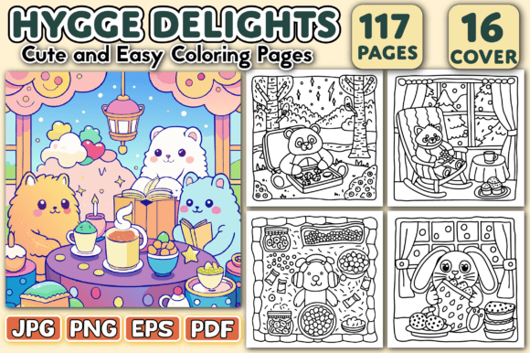 Hygge Delights Coloring Page Bold Easy: A Creative Escape for All Ages