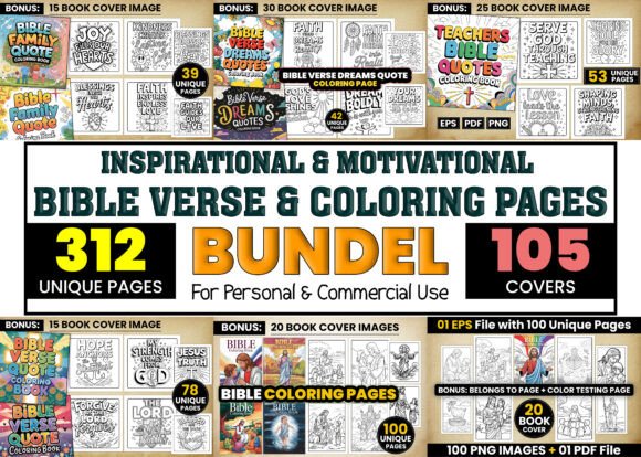 Mega Bundle Bible Verse Coloring Pages – A Creative and Spiritual Resource for All Ages