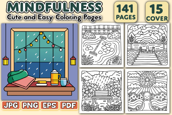 Mindfulness Bold Easy Coloring Pages