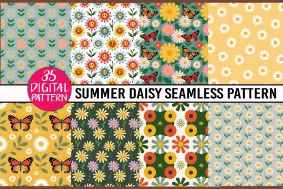 Summer Daisy Seamless Pattern: A Versatile Design Resource for Creative Projects