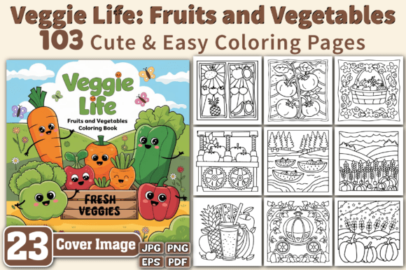 Veggie Life Fruits and Vegetables Coloring Pages: A Creative Journey for All Ages